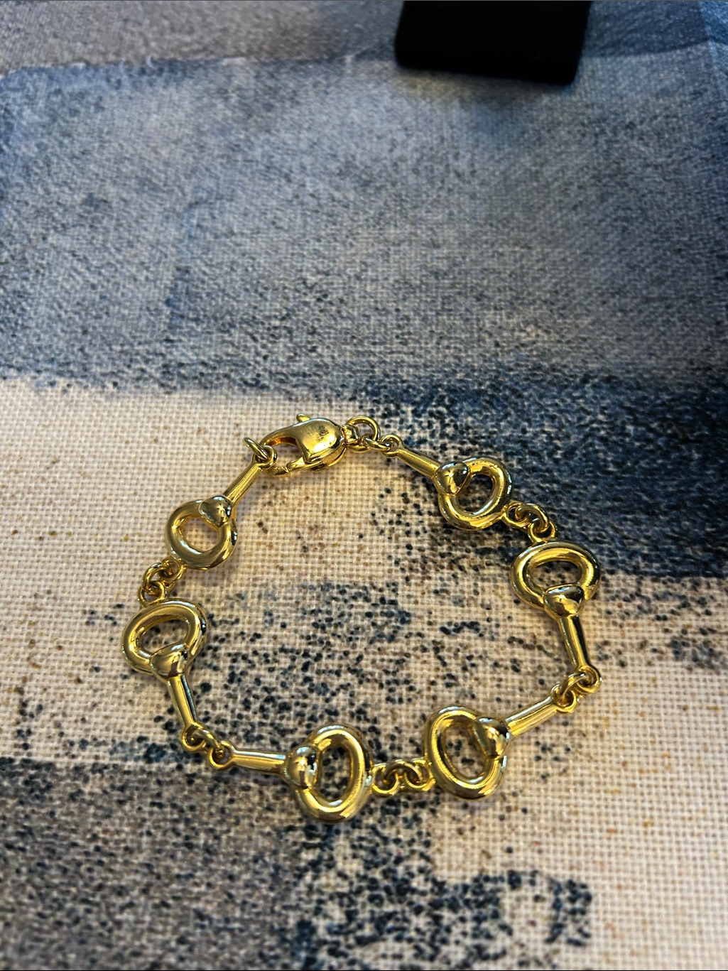 Gold-Tone Horseshoe Link Bracelet - Women's Jewelry